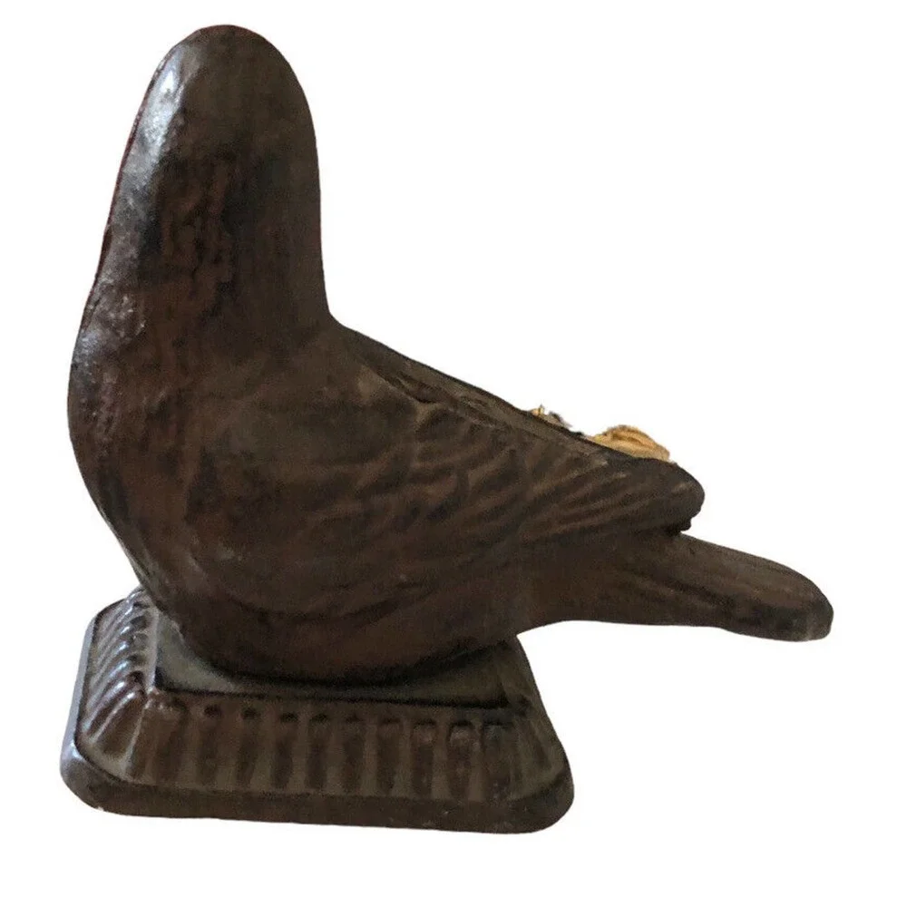 Antique Cast Iron Bird Door Stop Stay Figural Decor Pigeon Dove Bookend Target